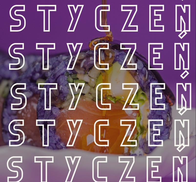 Zestaw sushi na wynos w styczniu