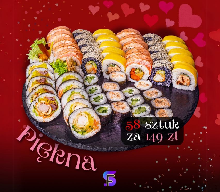 Zestaw walentynkowy Piękna - Sushi Friends