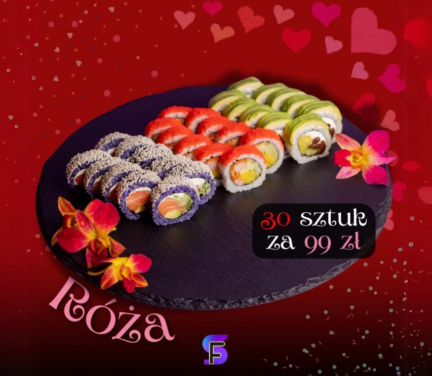 Zestaw walentynkowy Róża - Sushi Friends