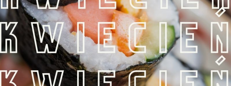 Kwietniowy zestaw sushi w lokalu w Krakowie